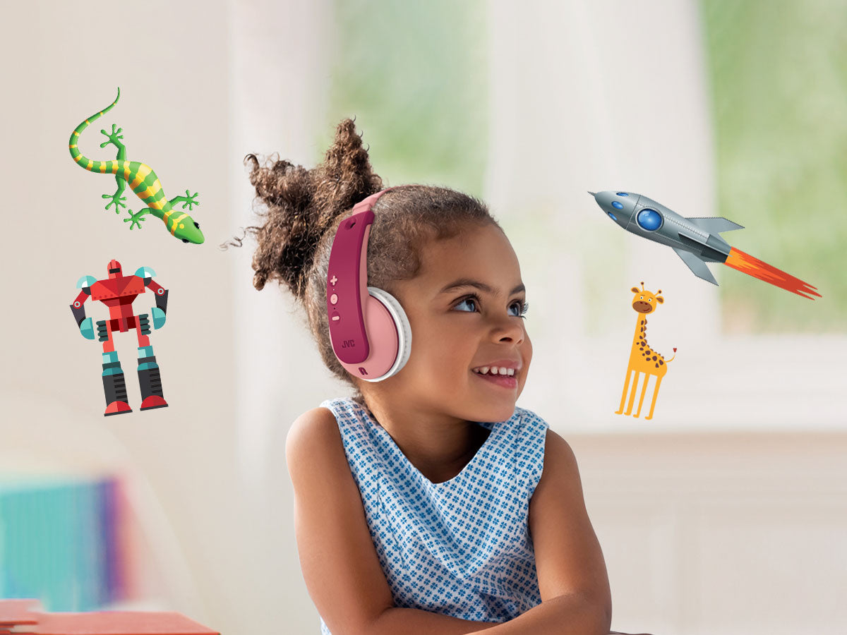 HA-KD10W Wireless Bluetooth Kids Headphones available in 2 colour colours