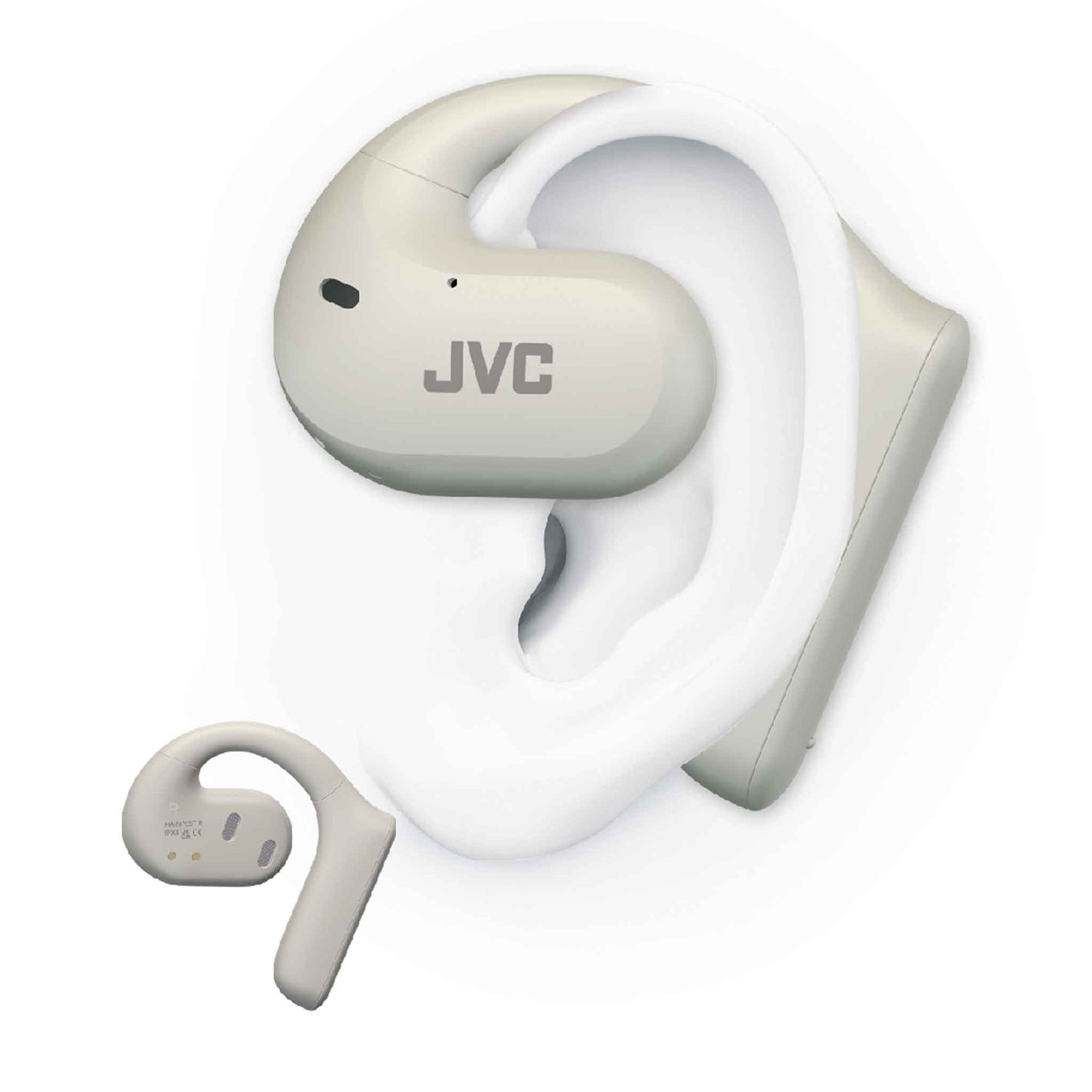 HA-NP35-T-W Open-ear wireless nearphones in white by JVC