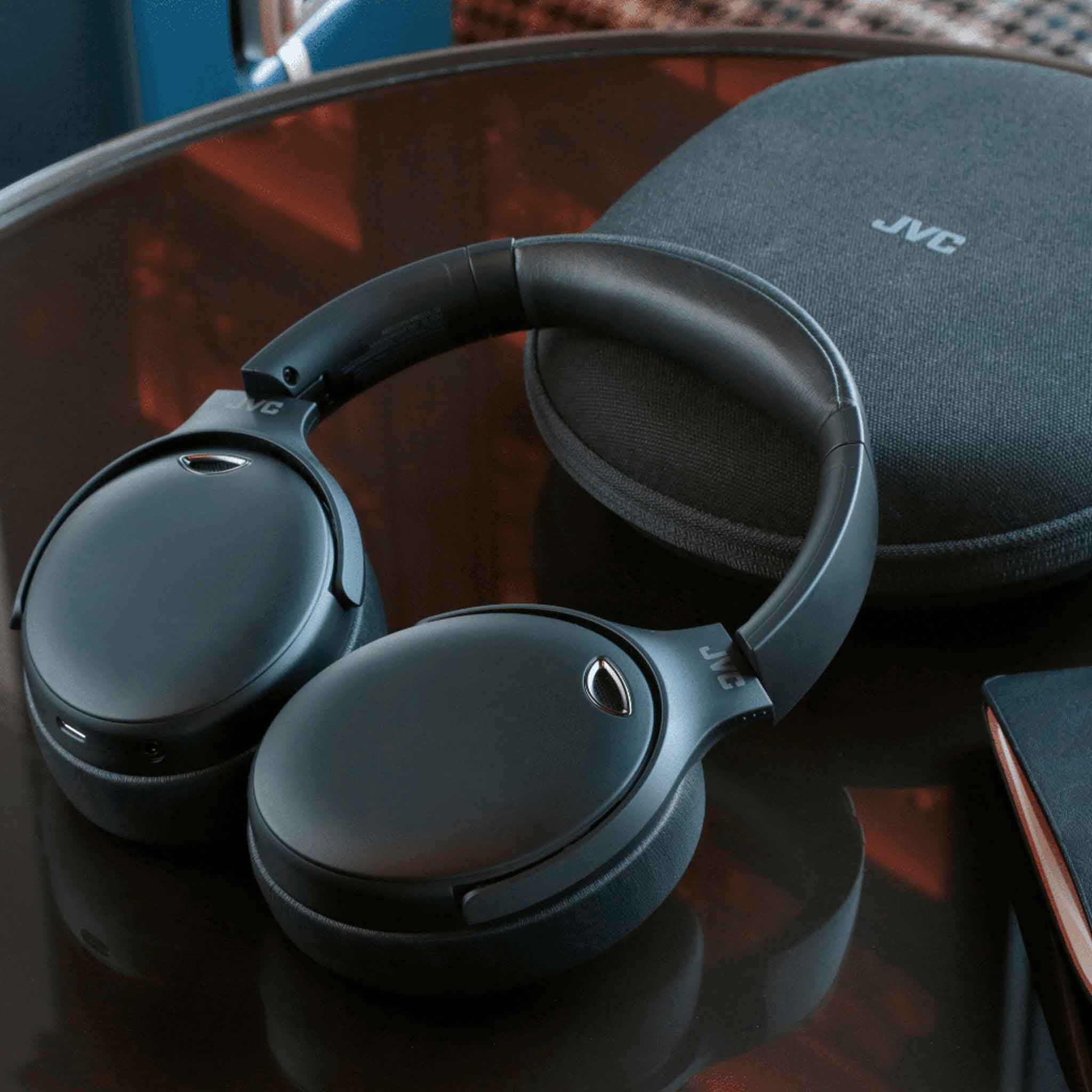 HA-S100N active noise cancelling around-ear headphones by JVC