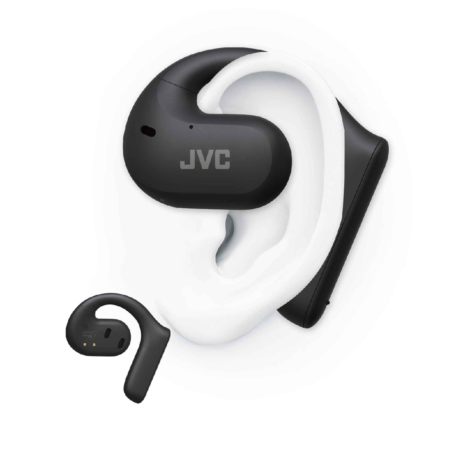 HA-NP35-T-B Open-ear wireless nearphones in black by JVC