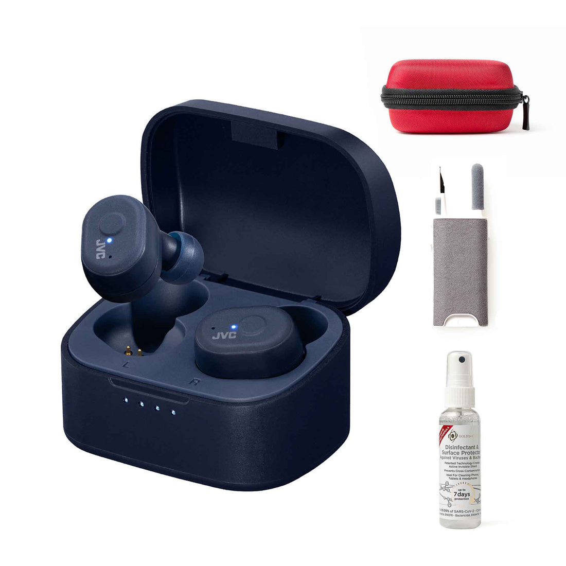 HA-A11T-A wireless earbuds, cleaning kit, case