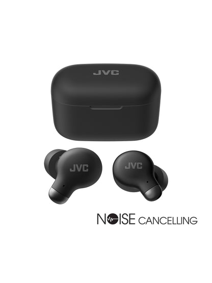 JVC HA-A25T-B noise cancelling earbuds in black