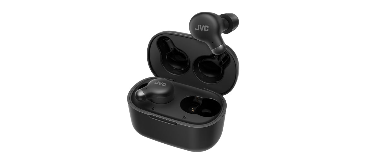 Noise Cancelling earbuds with up to 28 hours of playback HA-A25T-B in black by JVC