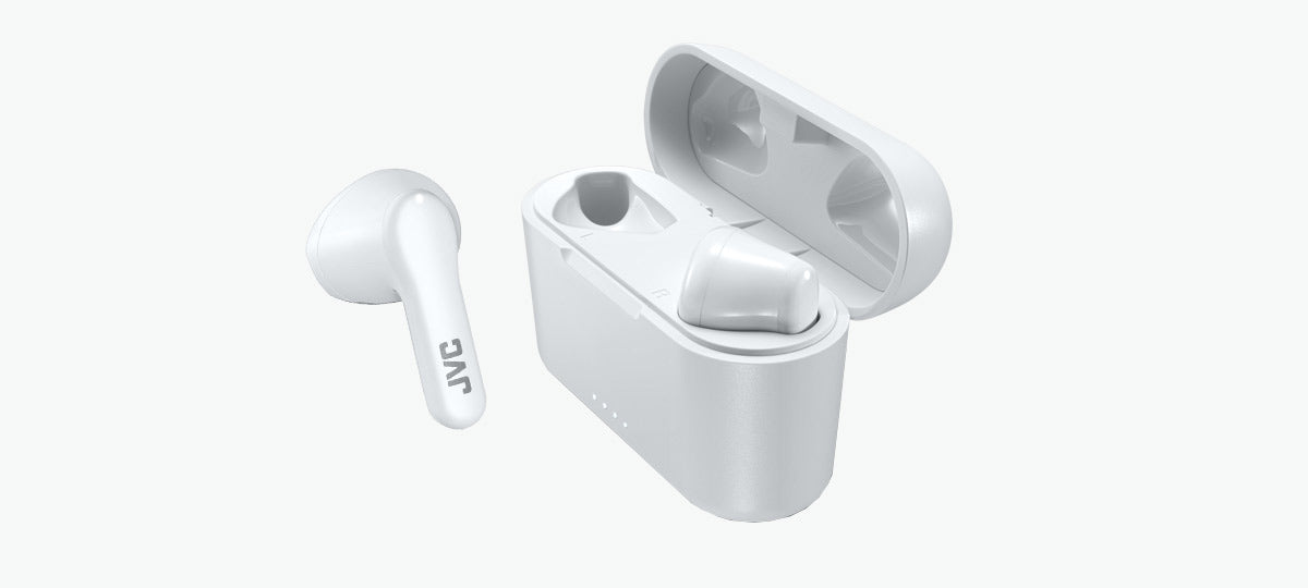 Charging HA-A3T-W in White wireless earbuds