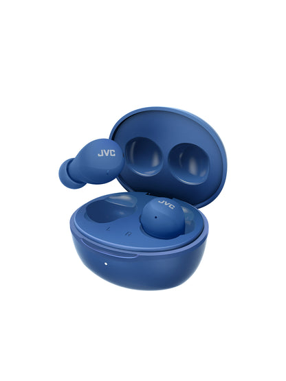 HA-A6T-A in Blue Gumy mini wireless earbuds and charging case by JVC
