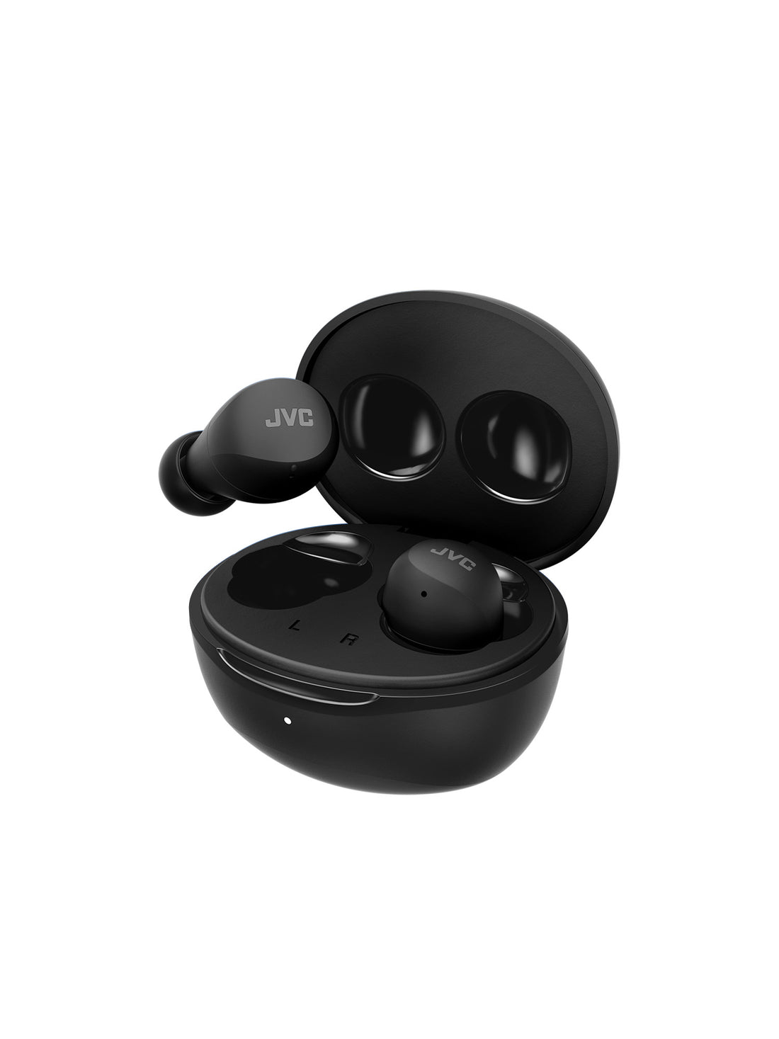 HA-A6T-B in Black Gumy mini wireless earbuds and charging case by JVC