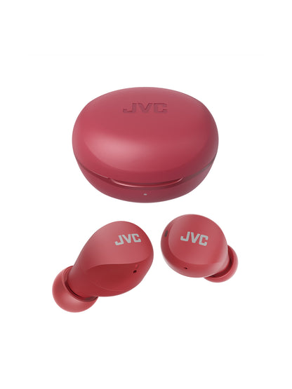 HA-A6T-R in Red Gumy mini wireless earbuds &amp; charger by JVC