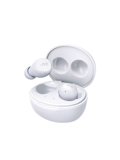 HA-A6T-W in White Gumy mini wireless earbuds and charging case by JVC
