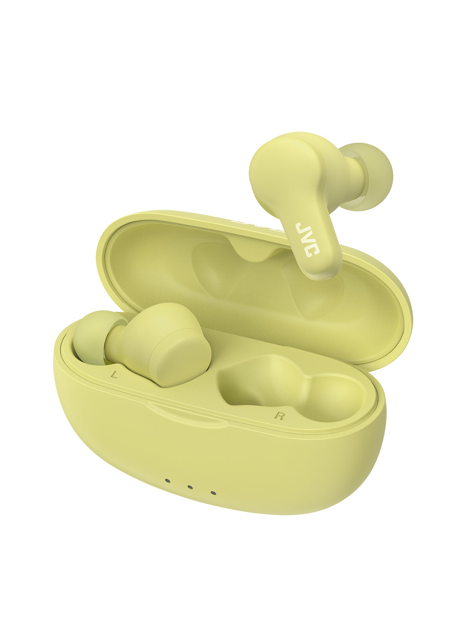 HA-A7T2 in green wireless earbuds charging case by JVC