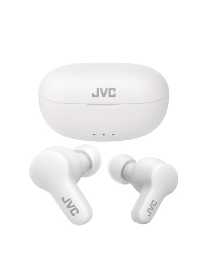 HA-A7T2-W in white wireless earbuds and charging case by JVC