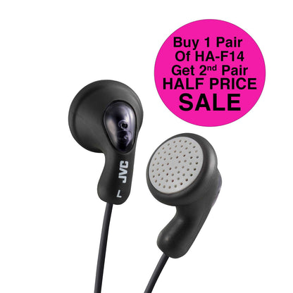 HA-F14-B Wired Gumy In-Ear Earphones in White BOG Offer