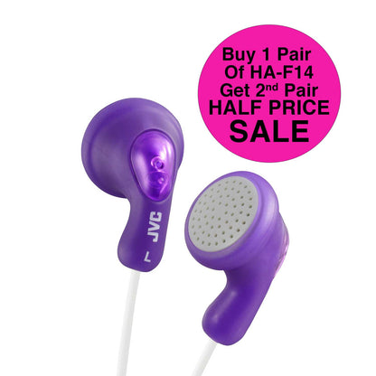 HA-F14-V Wired Gumy In-Ear Earphones in White BOG Offer