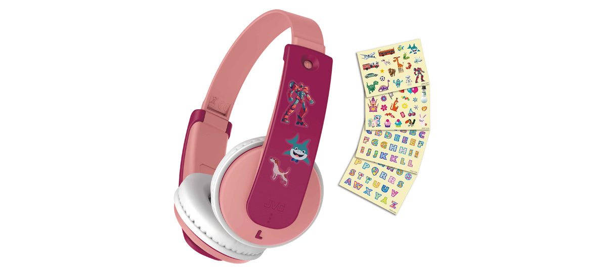 The included stickers create a fun, personalised set of headphones, with a wide headband that can be creatively decorated