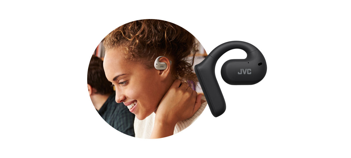HA-NP35-T-B open-ear type headphones