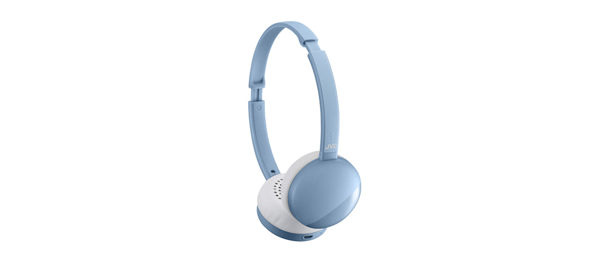 Wireless Bluetooth headphones HA-S22W-A in blue by JVC comfortable & lightweight