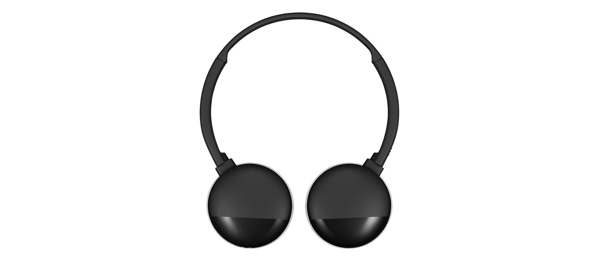 Wireless Bluetooth headphones HA-S22W-B in black by JVC swivel design