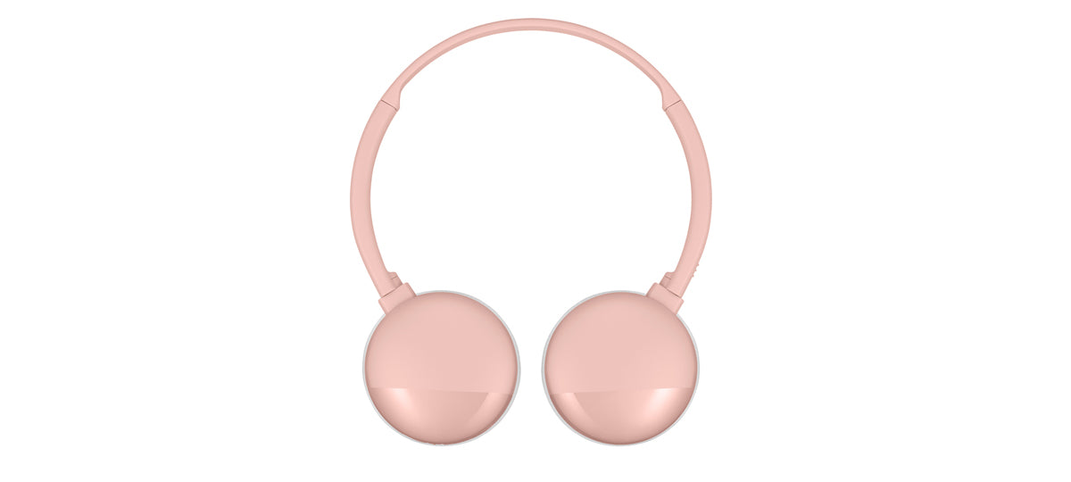 Wireless Bluetooth headphones HA-S22W-P in pink by JVC swivel design