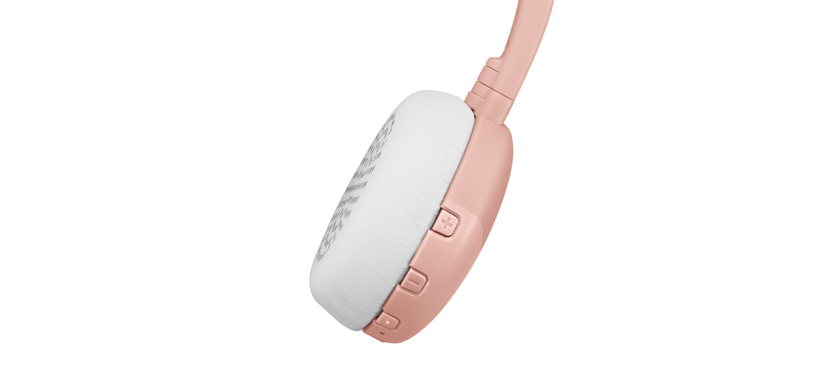Wireless Bluetooth headphones HA-S22W-P in pink by JVC 3-button mic and remote