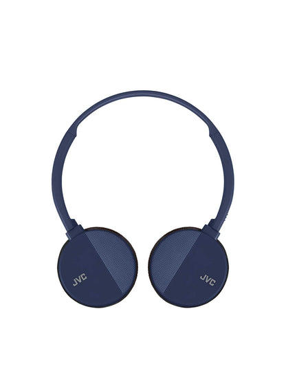 HA-S24W-A in blue on-ear wireless bluetooth headphones swivel design