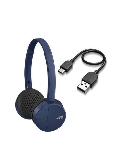 HA-S24W-A in blue on-ear wireless bluetooth headphones accessories