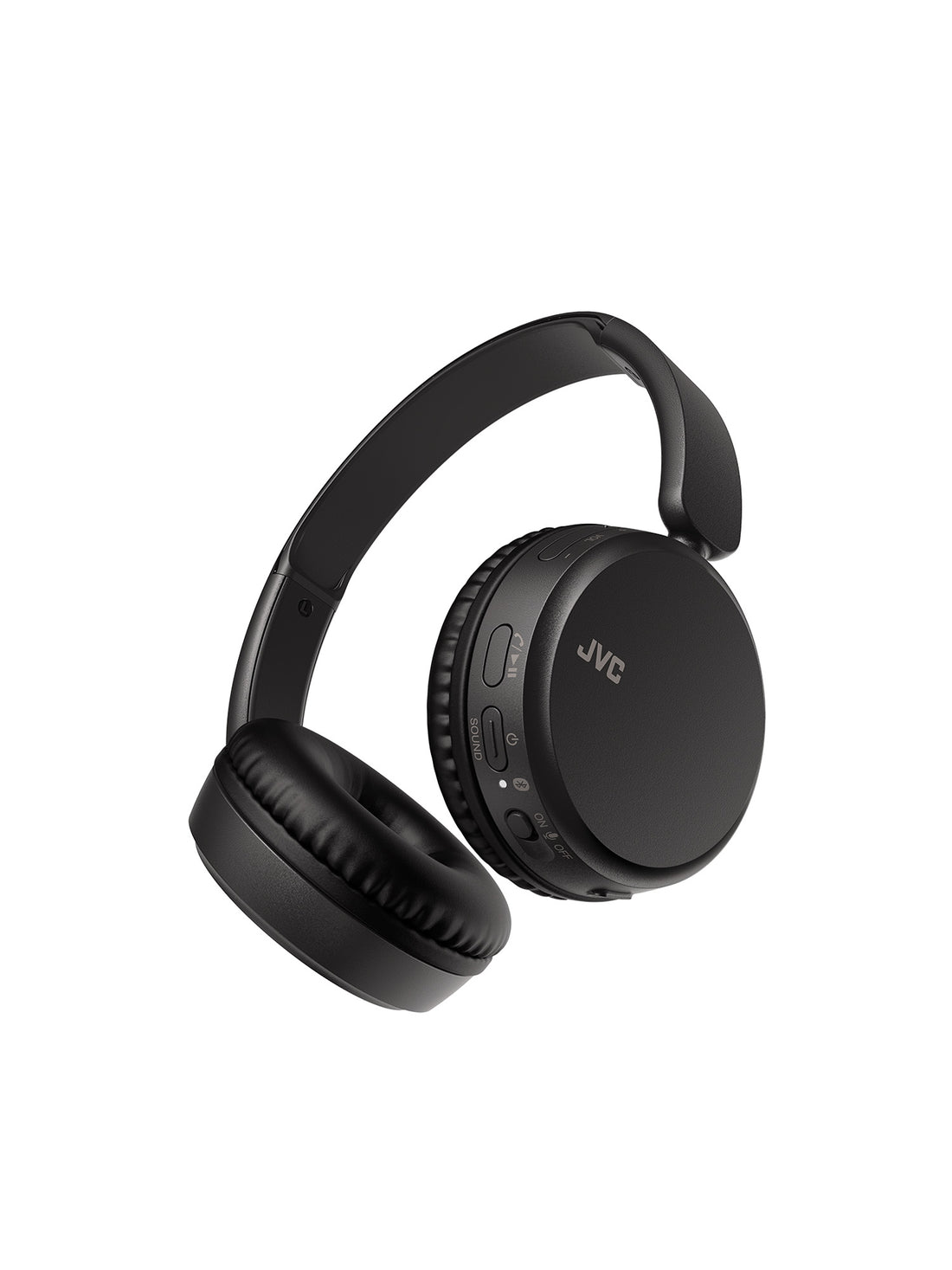 HA-S36W-B in black wireless bluetooth headphones controls