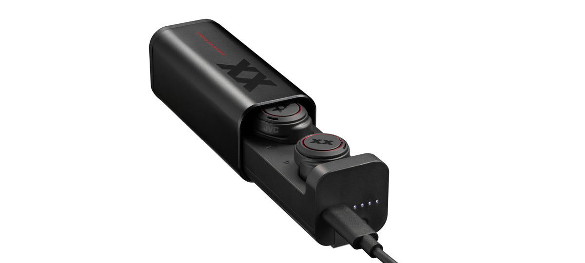 XX wireless earbuds by JVC HA-XC90T charging case