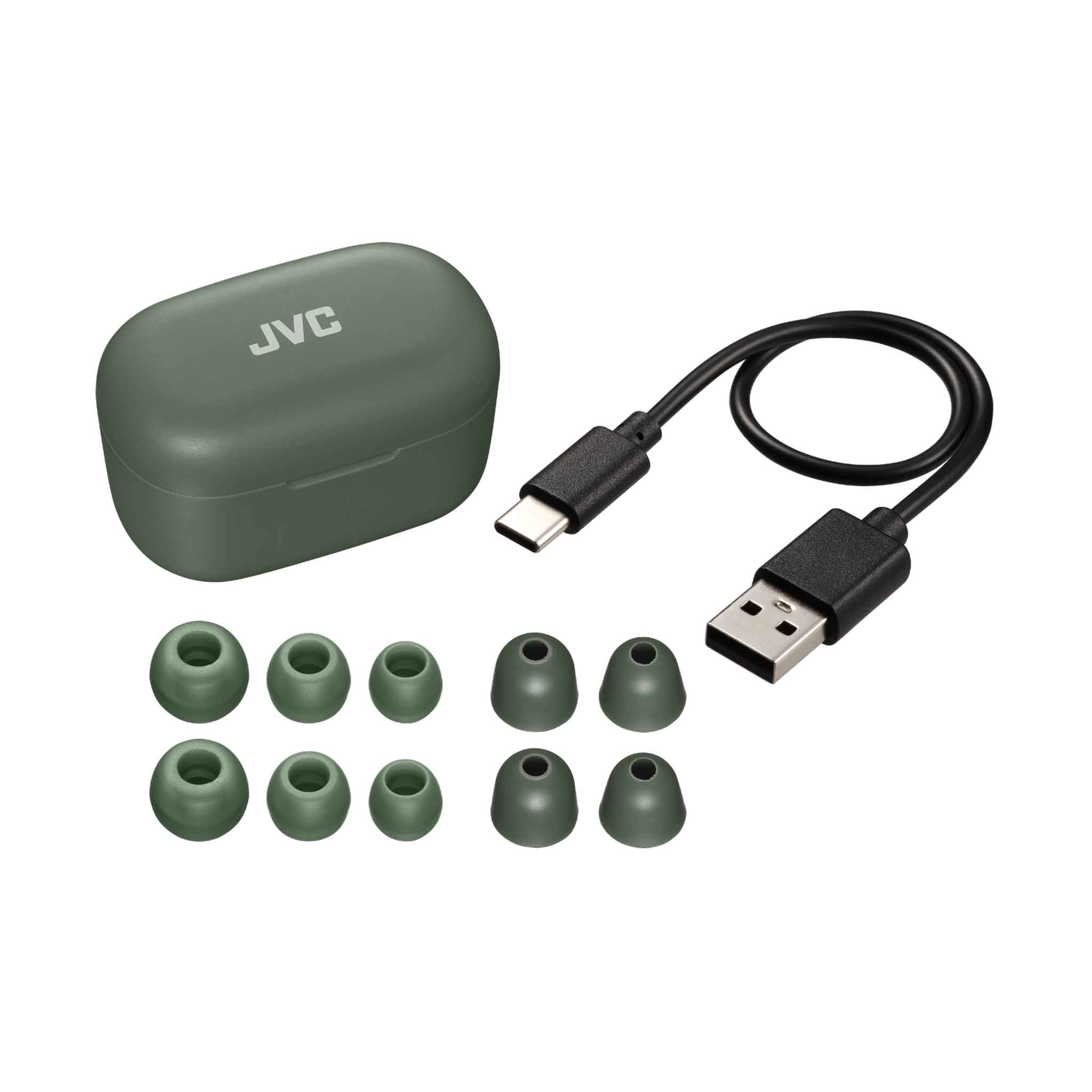 HA-Z250T Noise Cancelling Wireless Earbuds in Green – JVC UK