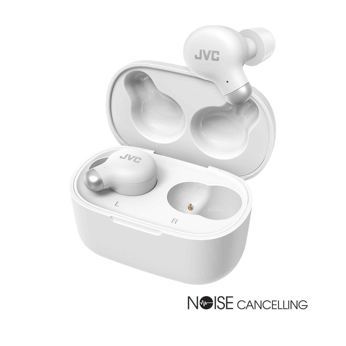 JVC HA-Z250T-W earbuds & charging case