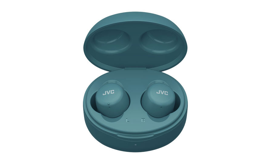 HA-Z55T-G in Green JVC Gumy Mini Wireless Earbuds and charging case
