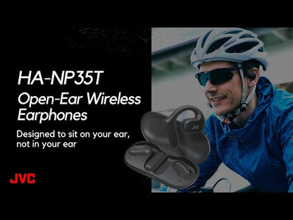 HA-NP35T-B-CKS Open-Ear Wireless Bluetooth Earphones (Black), Cleaning Kit &amp; Spray Bundle
