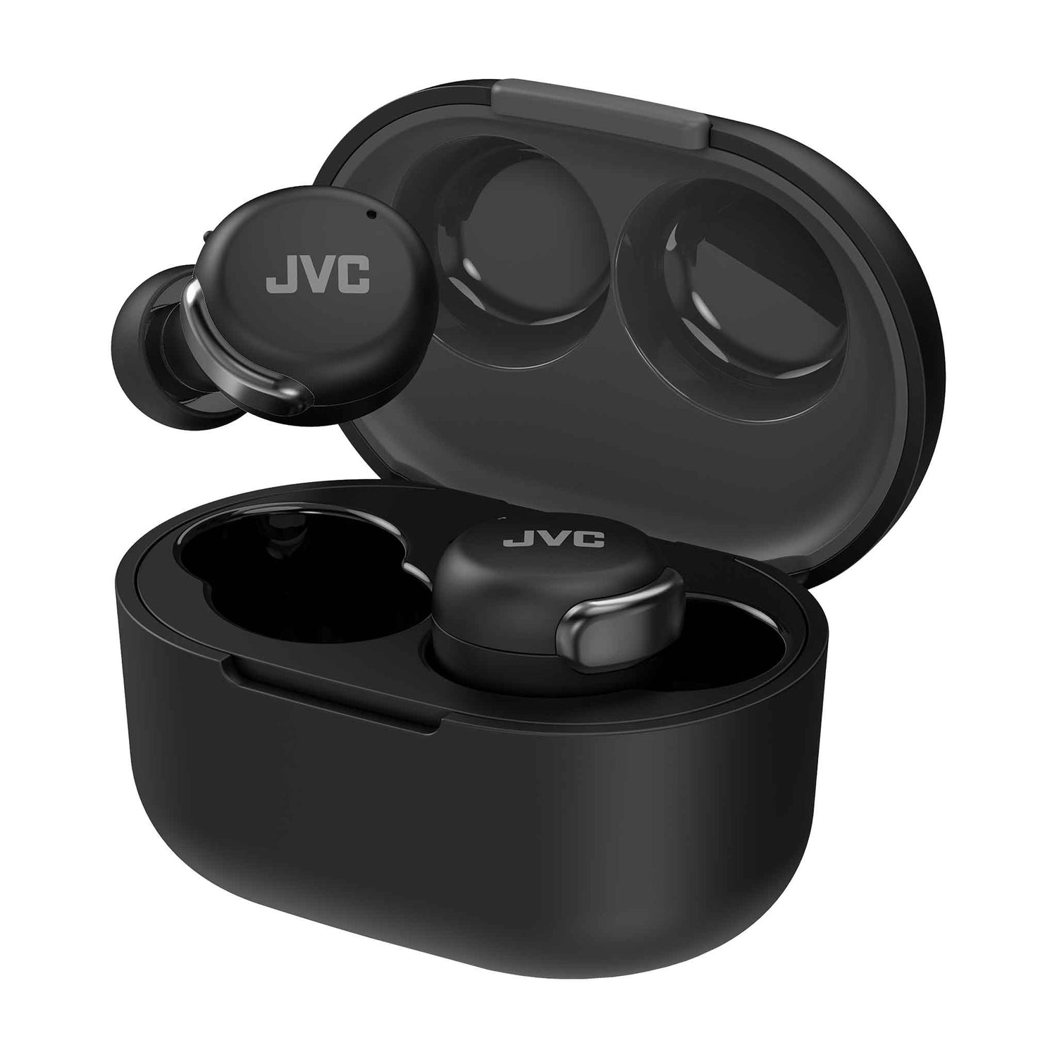 HA-A30T-B noise cancelling earbuds with open case