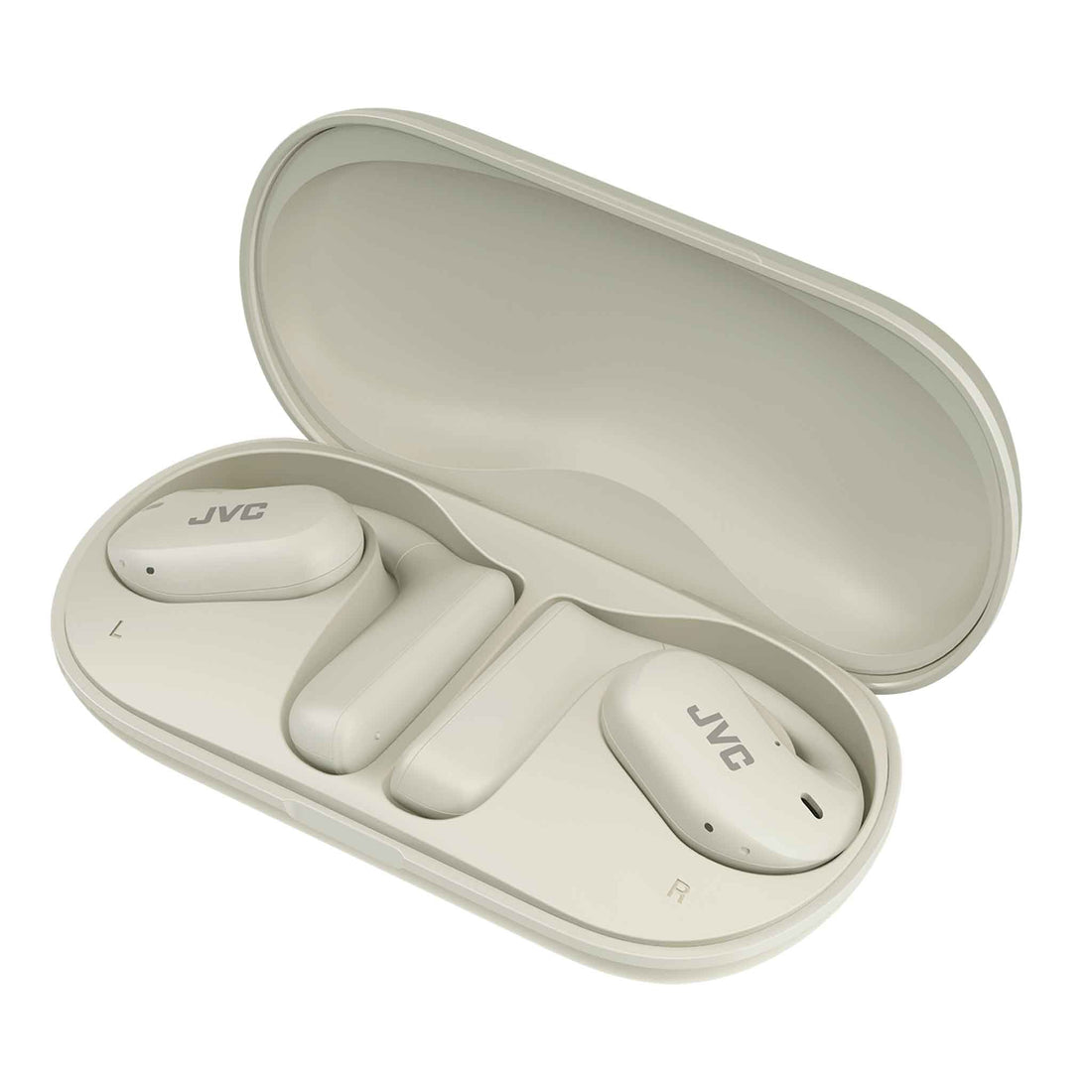 hanp35t in white open-earphones charging case