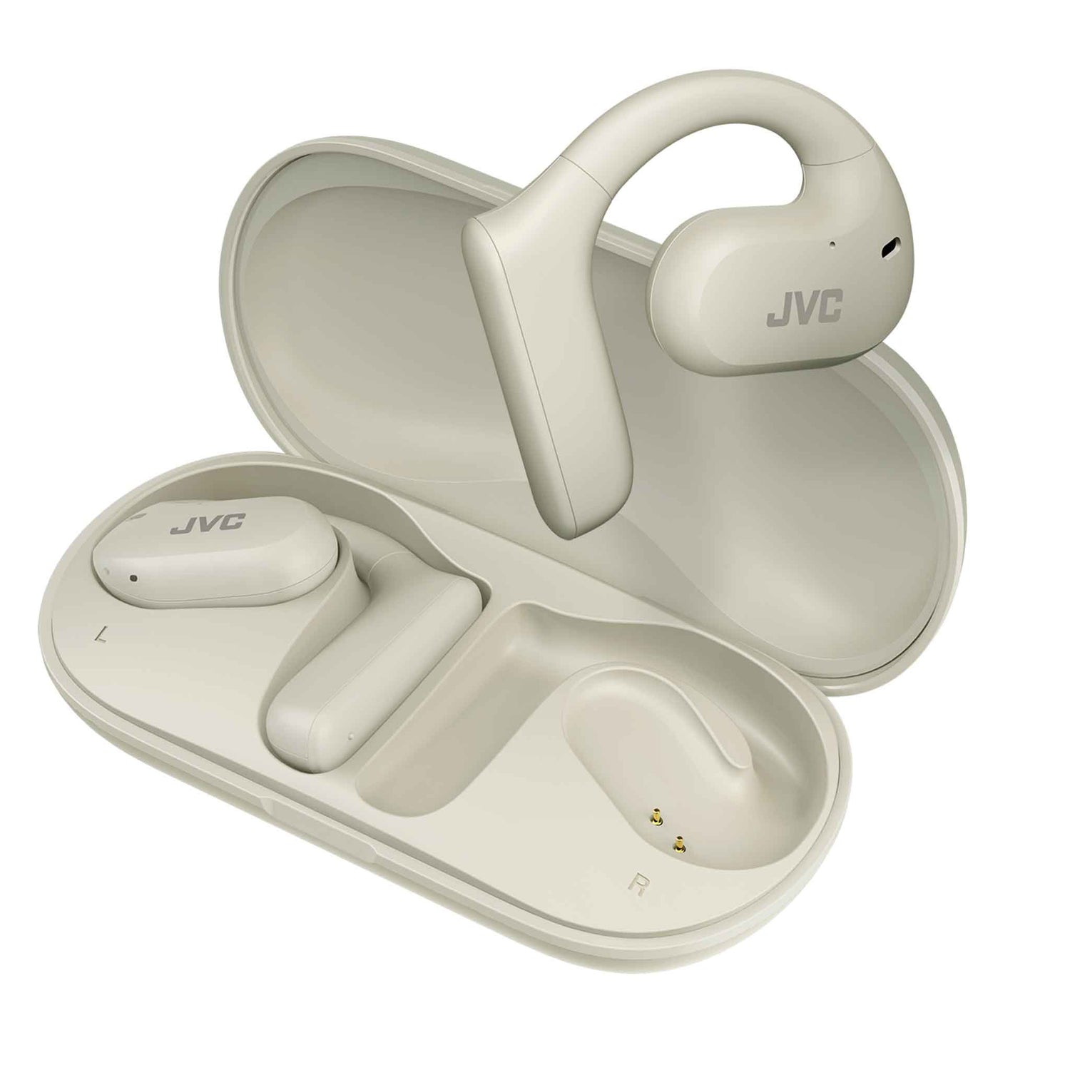 HA-NP35T charging case in white wireless open-earphones