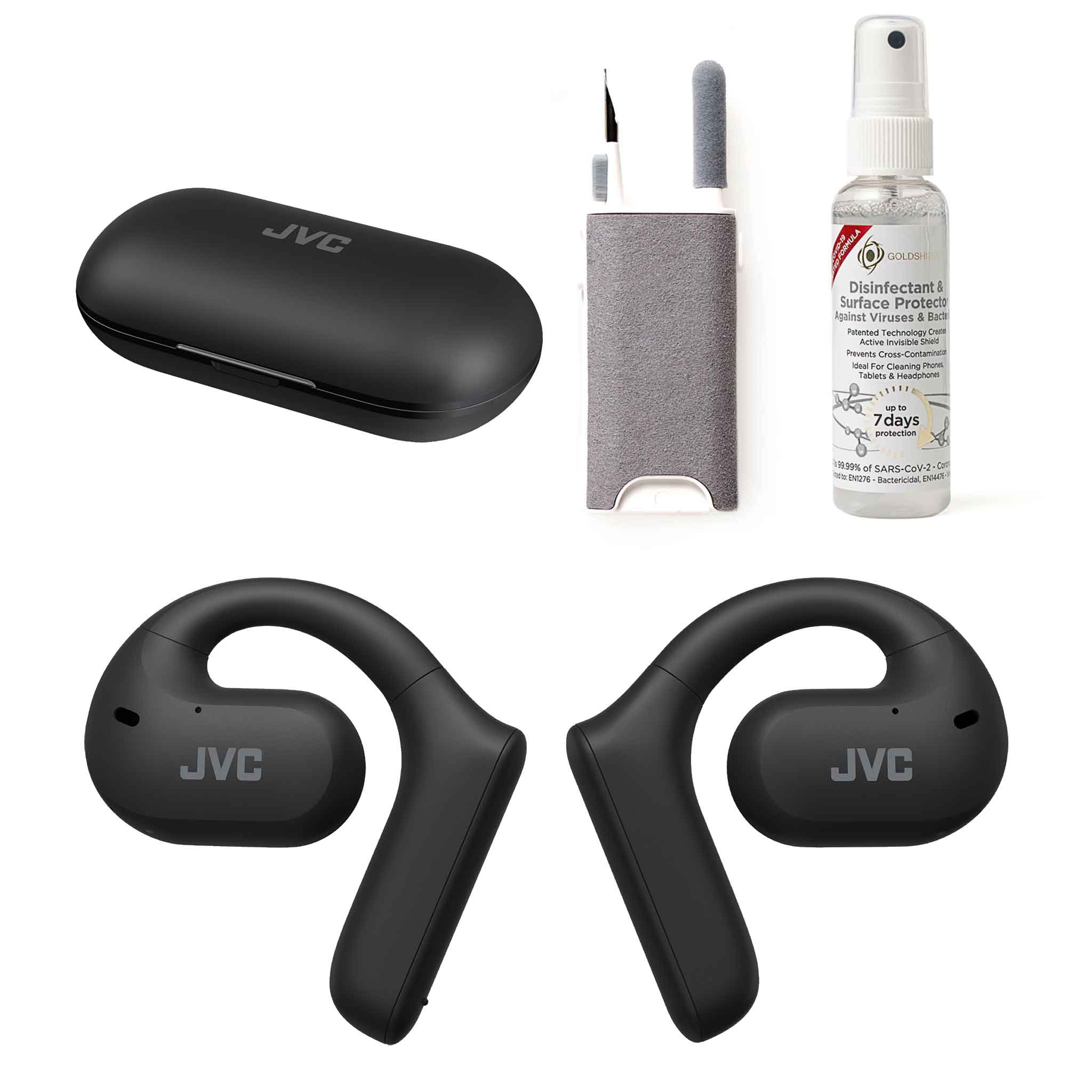 HA-NP35T-B Nearphones wireless earphones with cleaning kit &amp; protective spray