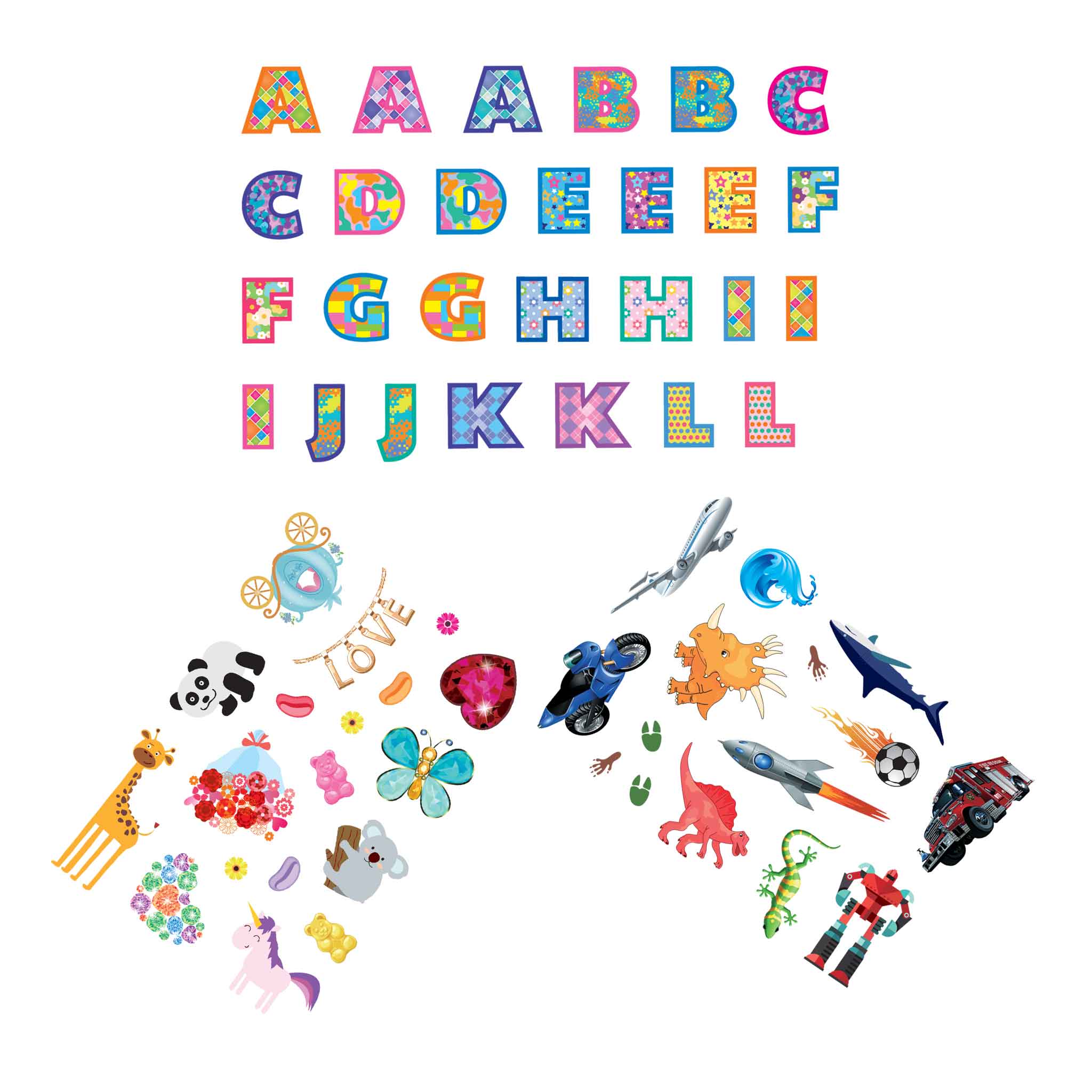 A-KD7-P kids headphones stickers