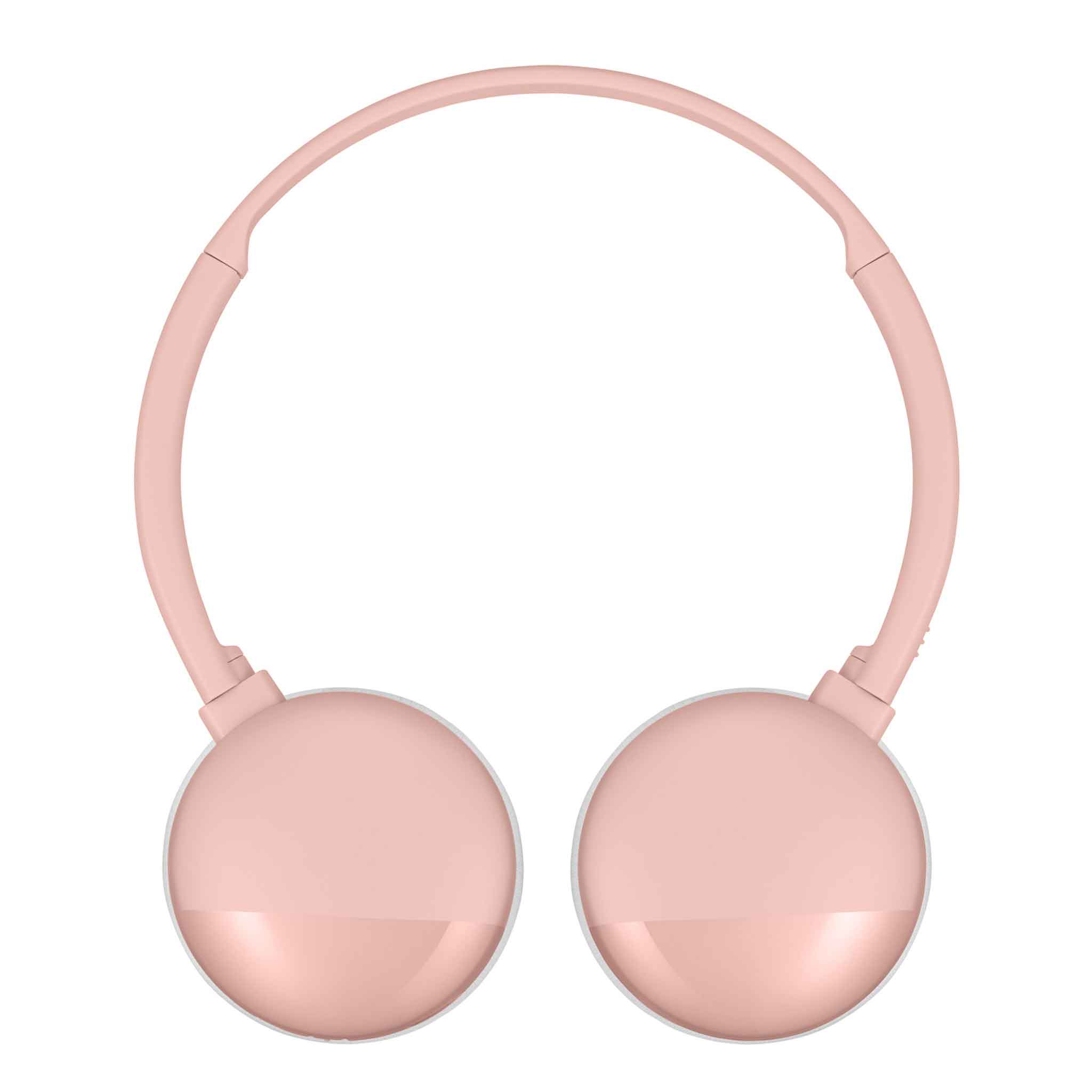 JVC HA-S22W in Pink Bluetooth Headphones lay flat