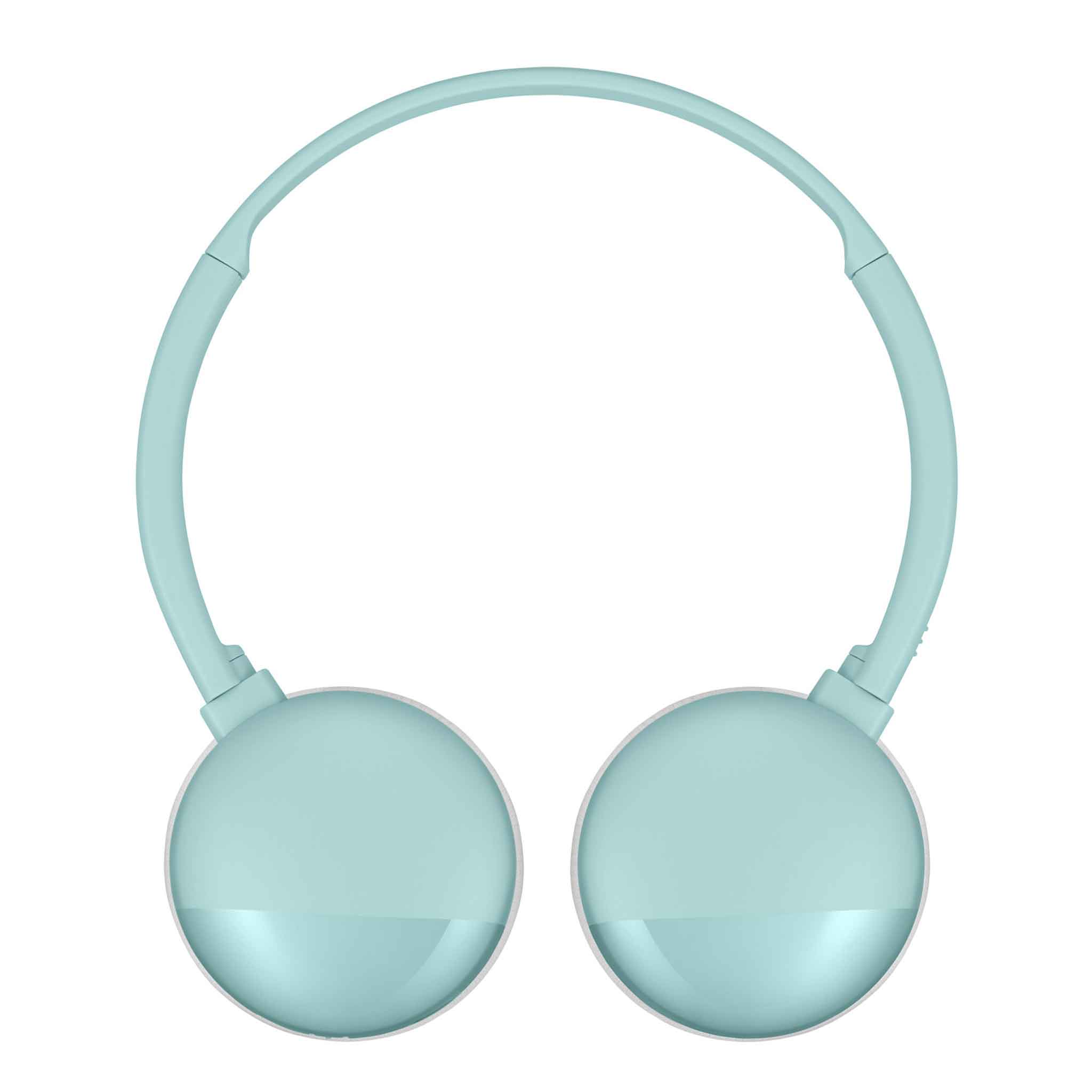 JVC HA-S22W in Mint Green Bluetooth Headphones lay flat